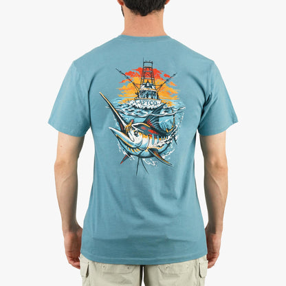 Aquifer Heather Ship Out SS Fishing T-Shirts / AFTCO Great Value