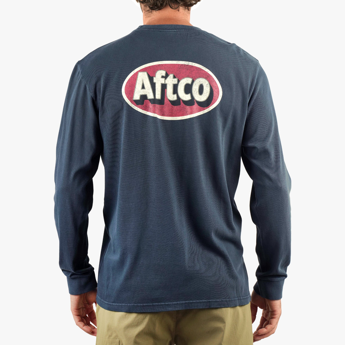 Navy Stack Long Sleeve Fishing T-Shirt / AFTCO Customer Favorite