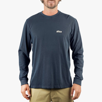 Navy Stack Long Sleeve Fishing T-Shirt / AFTCO Customer Favorite