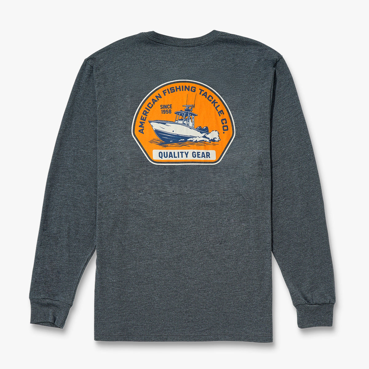 Charcoal Heather Blue Skies Long Sleeve Men's Fishing Shirt / AFTCO Featured
