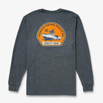 Charcoal Heather Blue Skies Long Sleeve Men's Fishing Shirt / AFTCO Featured