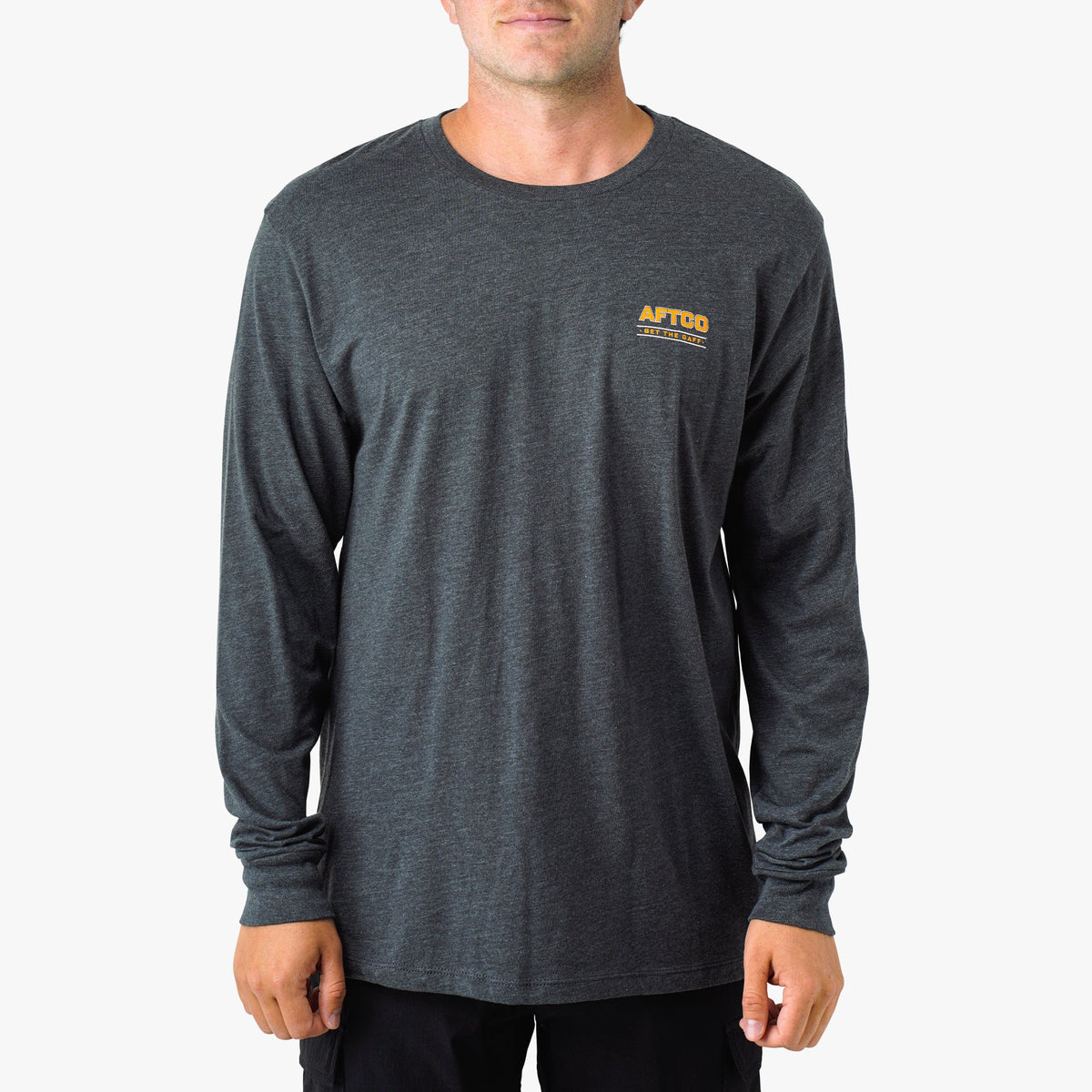 Charcoal Heather Blue Skies Long Sleeve Men's Fishing Shirt / AFTCO Featured