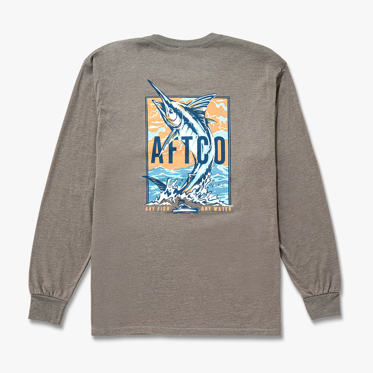 Bungee Cord Heather Wander Long Sleeve Fishing Shirt / AFTCO Quality