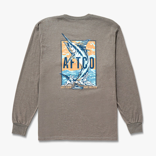 Bungee Cord Heather Wander Long Sleeve Fishing Shirt / AFTCO Quality