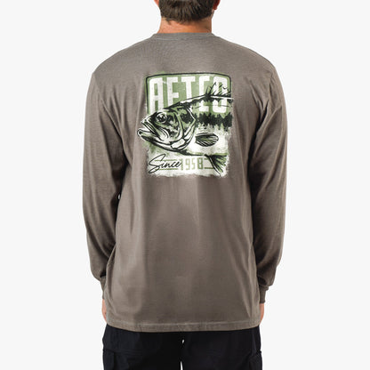 Bungee Cord Heather Gamble Long Sleeve Men's Fishing T-Shirt / AFTCO Featured