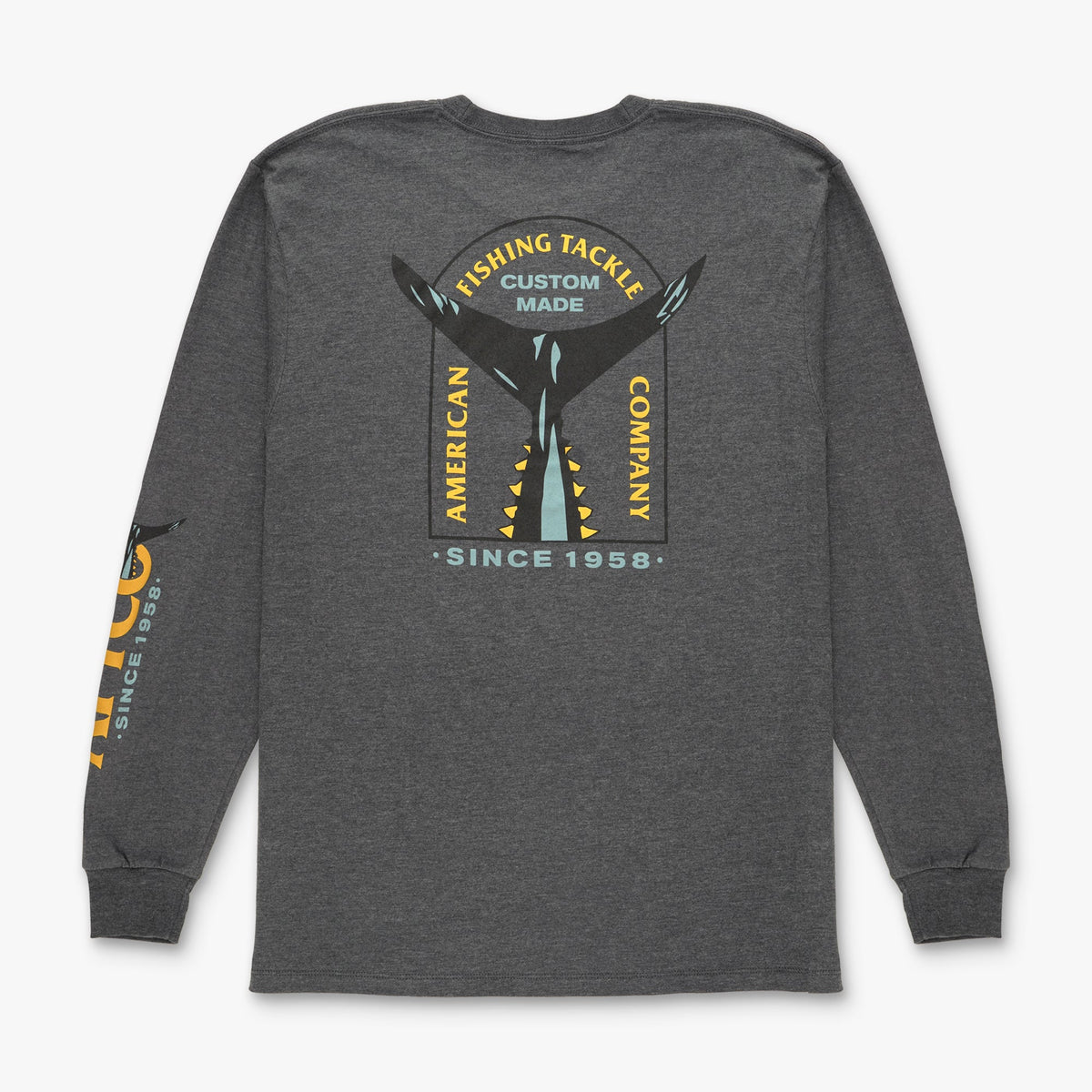 Charcoal Heather Shadow Long Sleeve Fishing T-Shirt / AFTCO Sale