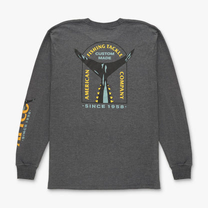 Charcoal Heather Shadow Long Sleeve Fishing T-Shirt / AFTCO Sale