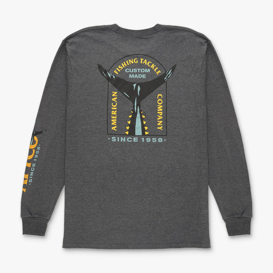 Charcoal Heather Shadow Long Sleeve Fishing T-Shirt / AFTCO Sale