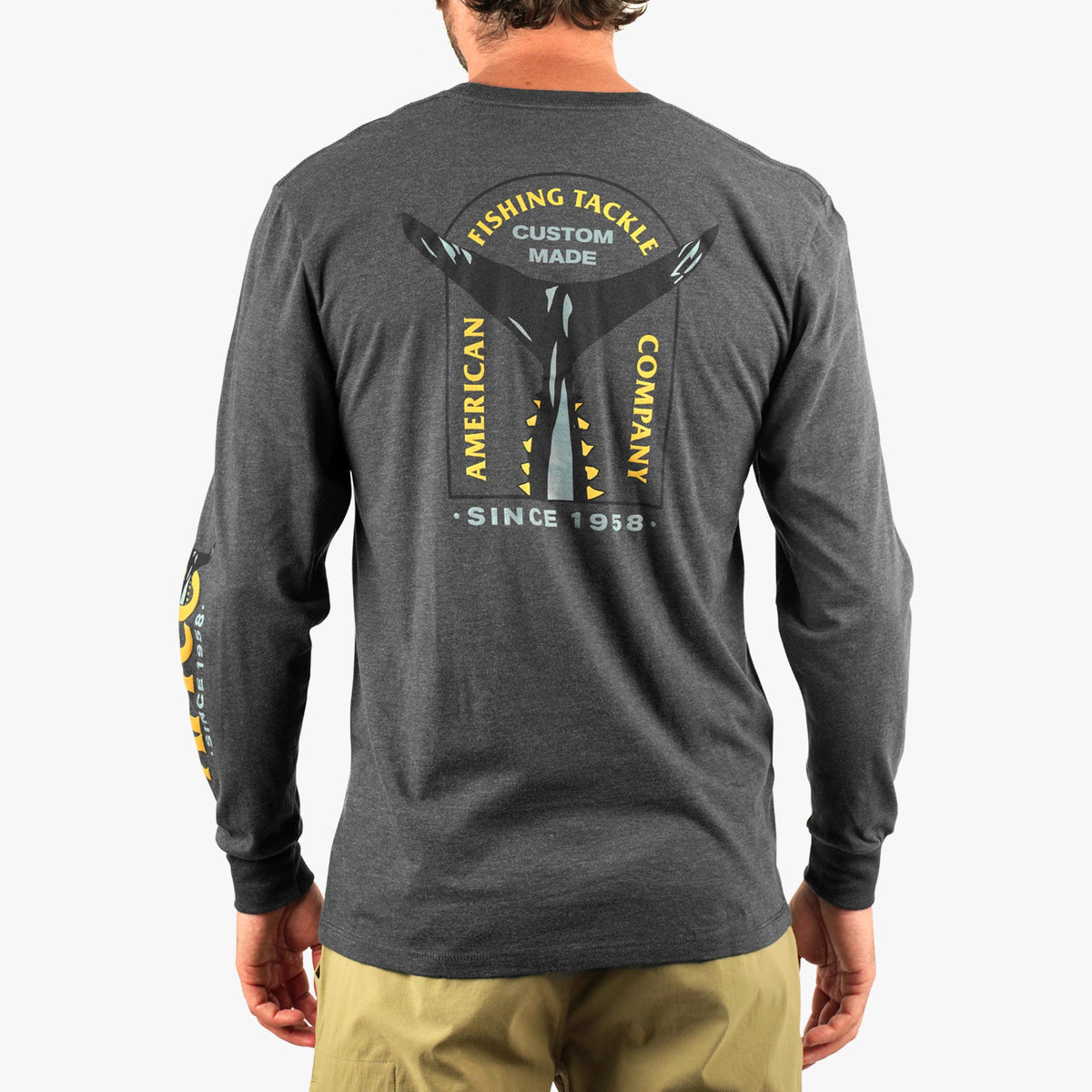 Charcoal Heather Shadow Long Sleeve Fishing T-Shirt / AFTCO Sale