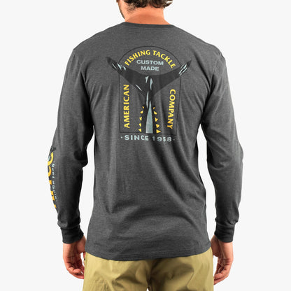 Charcoal Heather Shadow Long Sleeve Fishing T-Shirt / AFTCO Sale
