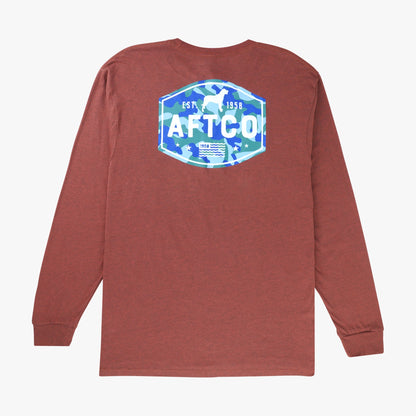 Brick Heather Best Friend Long Sleeve Fishing T-Shirts / AFTCO Trusted