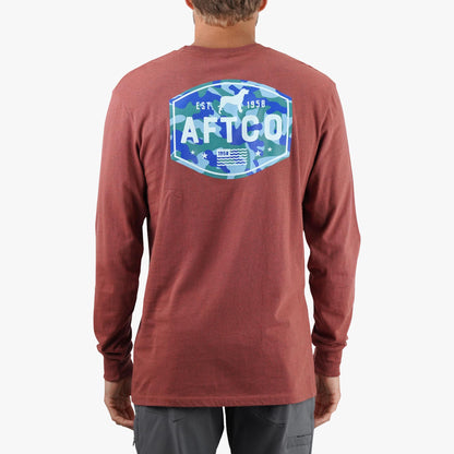Brick Heather Best Friend Long Sleeve Fishing T-Shirts / AFTCO Trusted