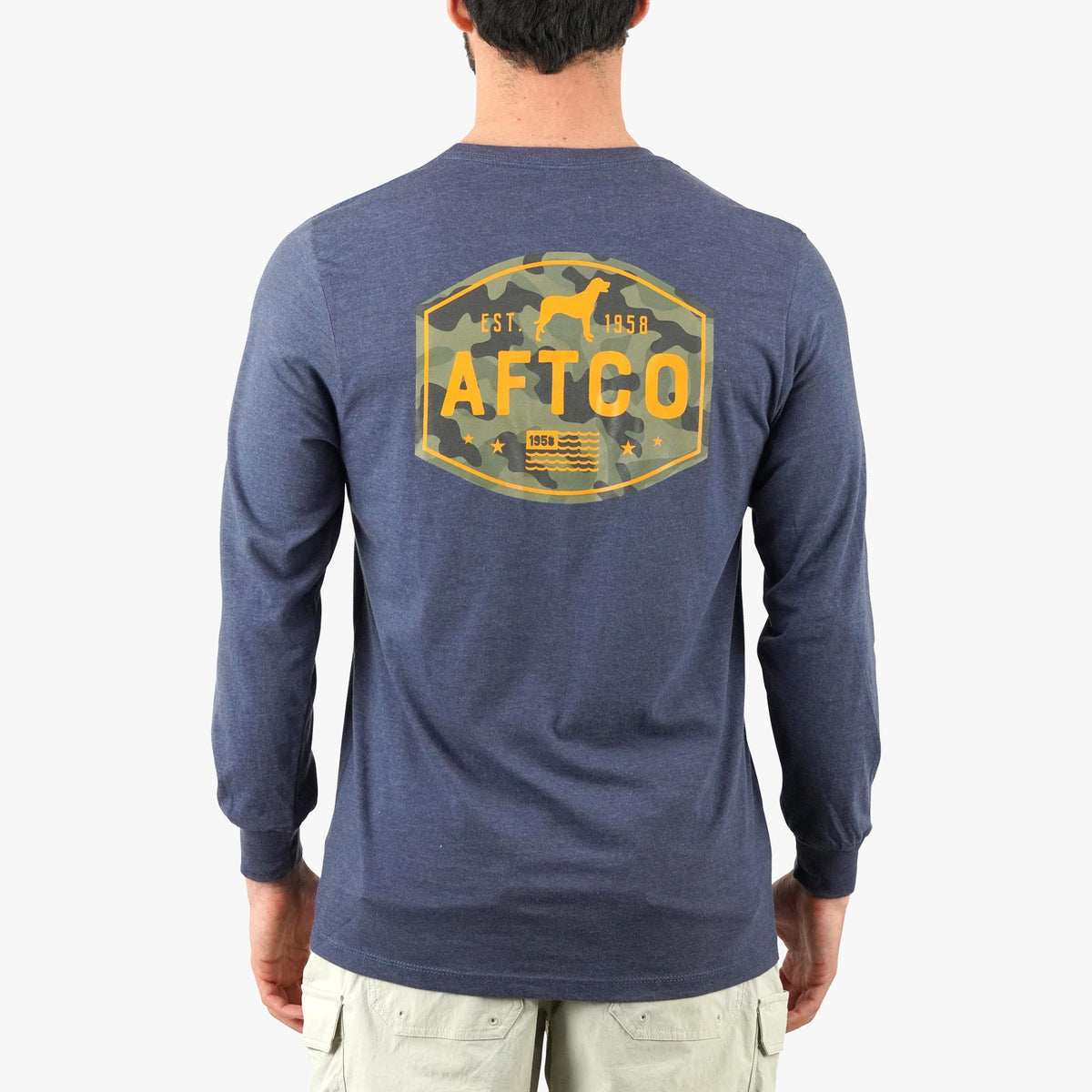 Brick Heather Best Friend Long Sleeve Fishing T-Shirts / AFTCO Trusted