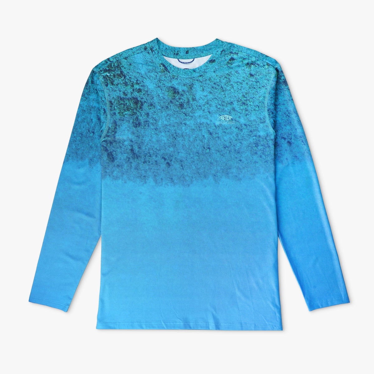 Ocean Blue Shoreline UVX LS Sun Protection Fishing Shirt / AFTCO Recommended