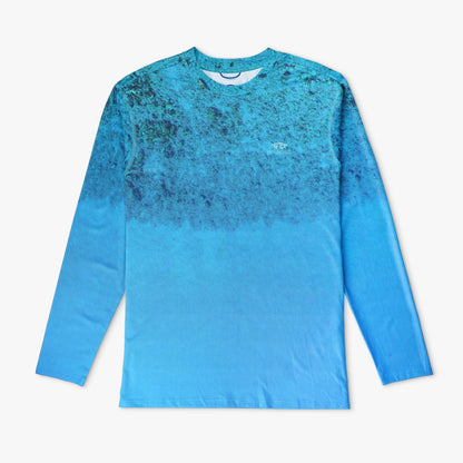 Ocean Blue Shoreline UVX LS Sun Protection Fishing Shirt / AFTCO Recommended