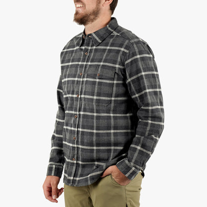 Black Lager LS Flannel Shirt / AFTCO Essential