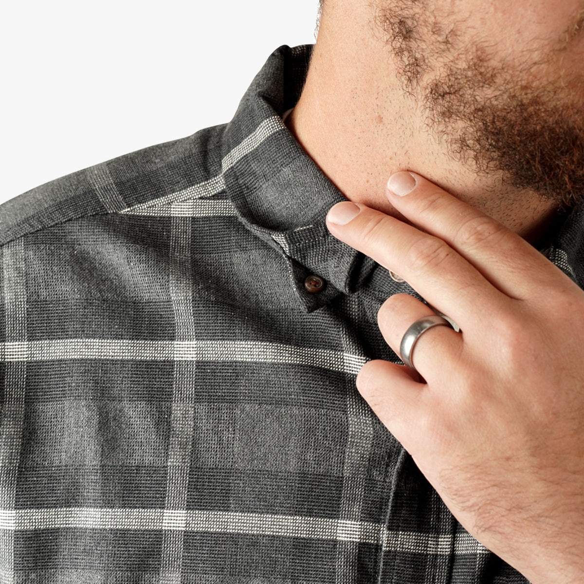 Black Lager LS Flannel Shirt / AFTCO Essential