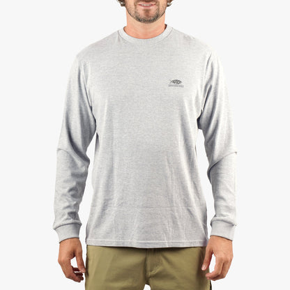 Athletic Heather Domino Long Sleeve Fishing T-Shirt / AFTCO Signature