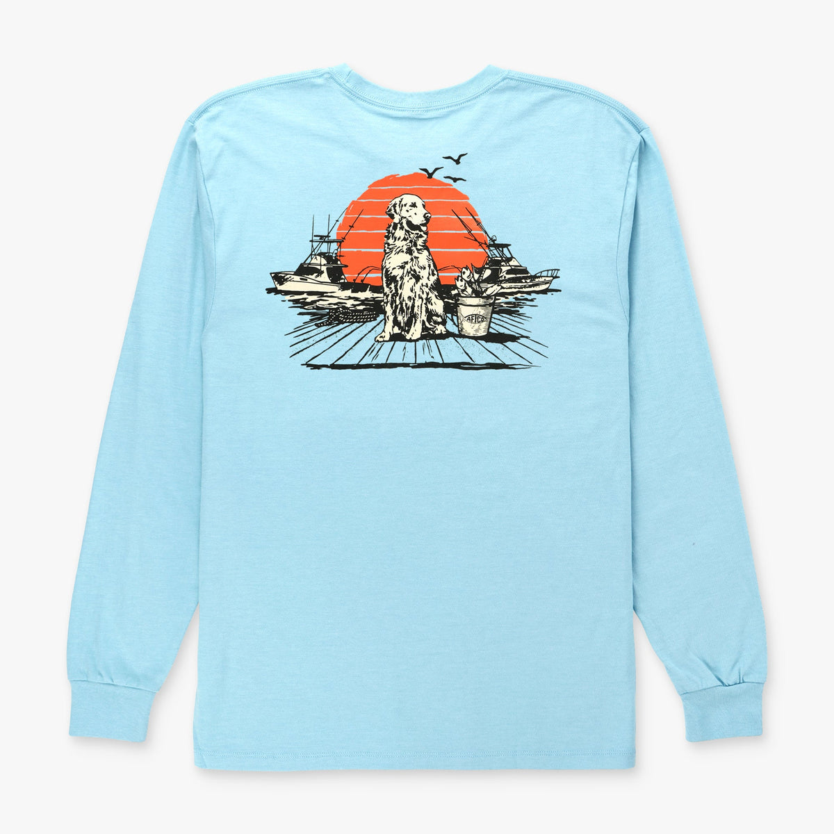 Army Heather Bucket Long Sleeve Fishing Tee Shirt / AFTCO Top Pick