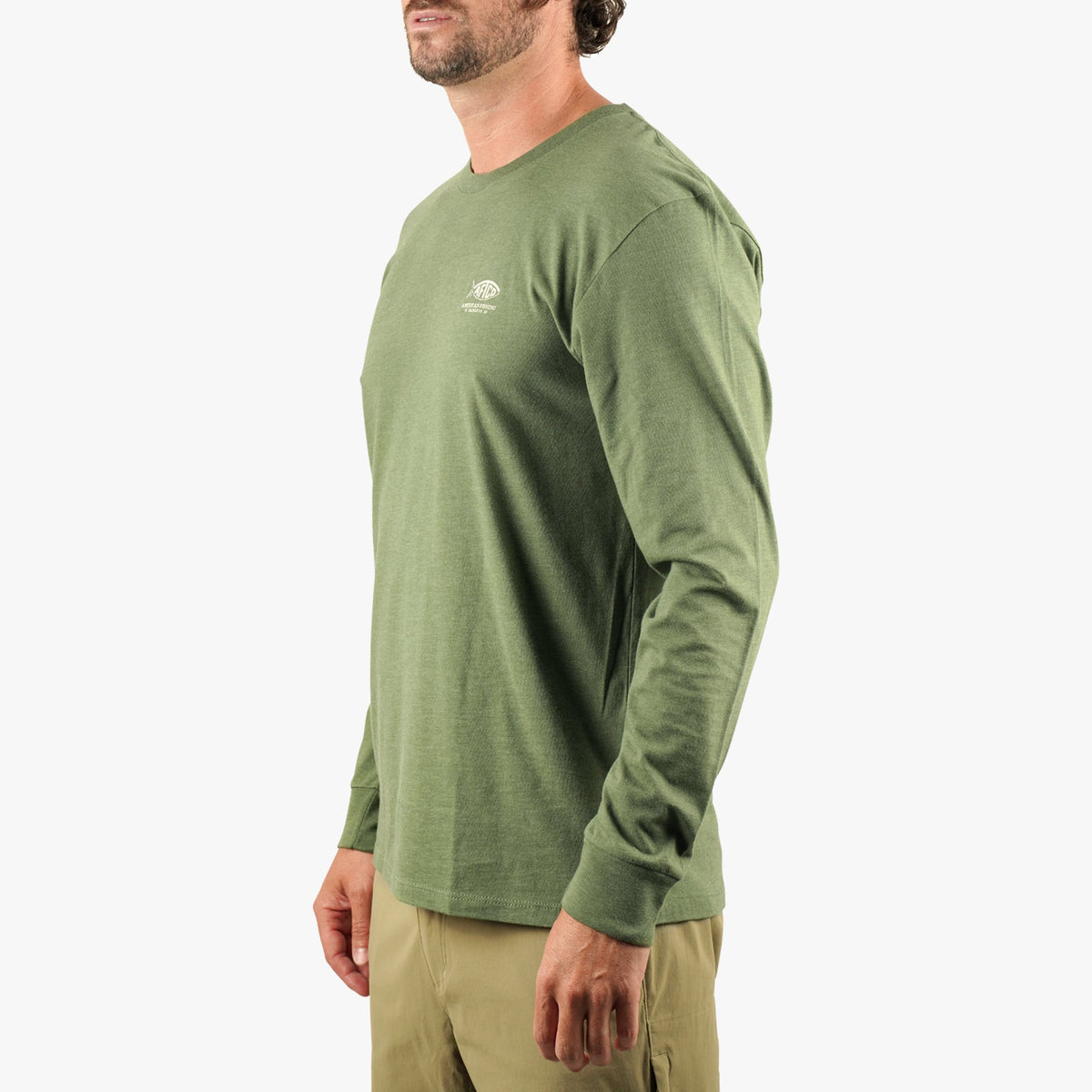 Army Heather Bucket Long Sleeve Fishing Tee Shirt / AFTCO Top Pick